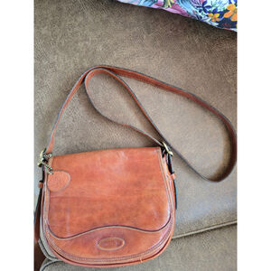 Women's Oroton Brown Leather Crossbody Bag